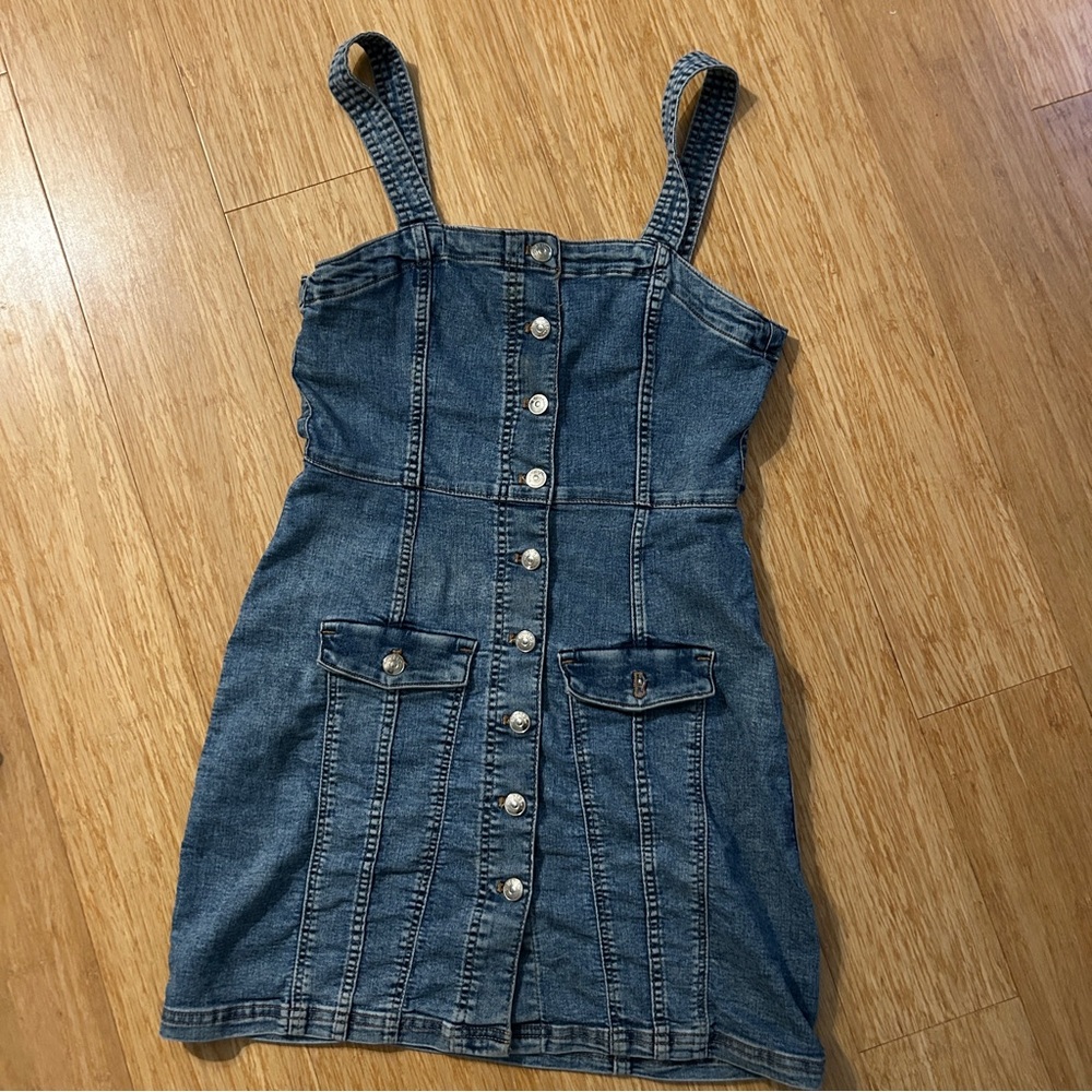H&M Denim Button-Front Dress